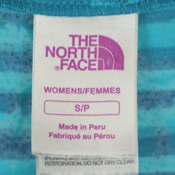 The North Face Women's Small Blue Purple Scoop Neck Burnout Short Sleeve Tee - Picture 7 of 8